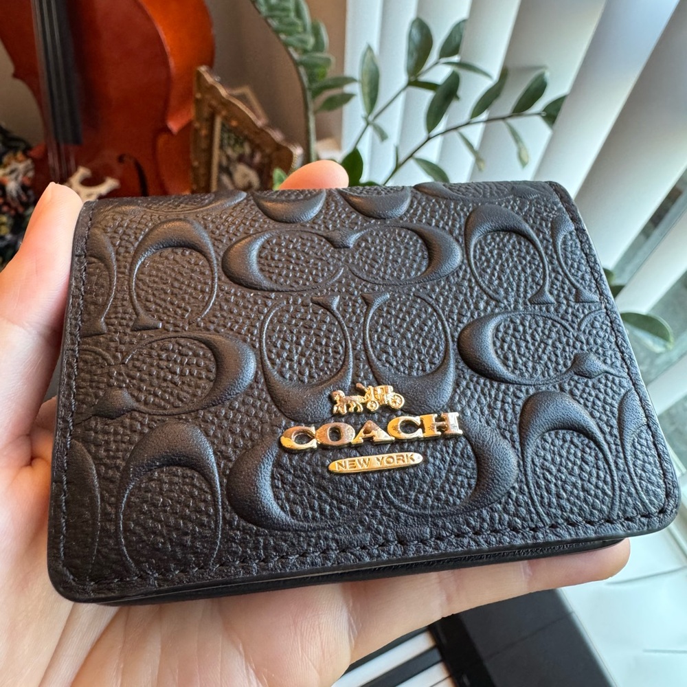 Coach Black Leather Women's Wallet
